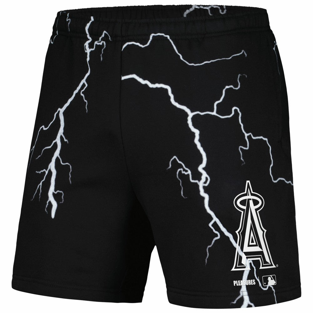 Black Los Angeles Angels PLEASURES Lightning Shorts