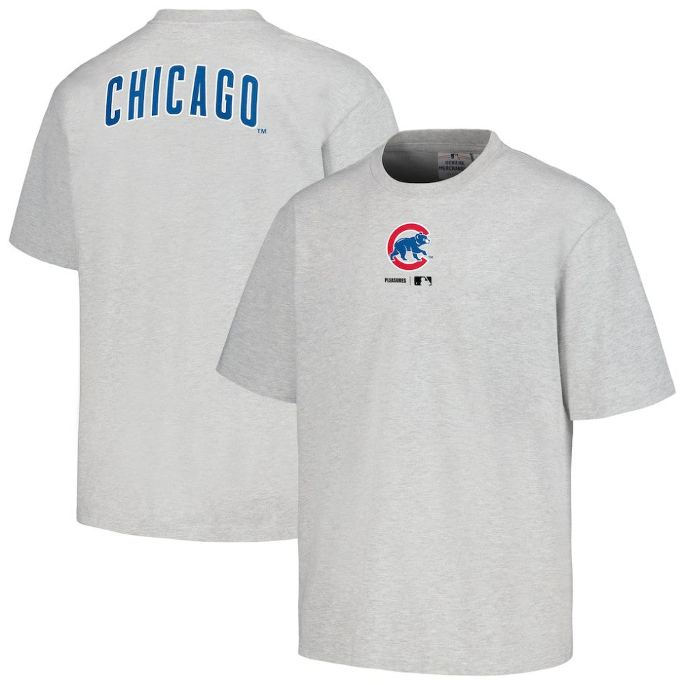 Gray Chicago Cubs PLEASURES Mascot T-Shirt