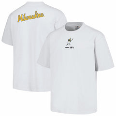 White Milwaukee Brewers PLEASURES Mascot T-Shirt