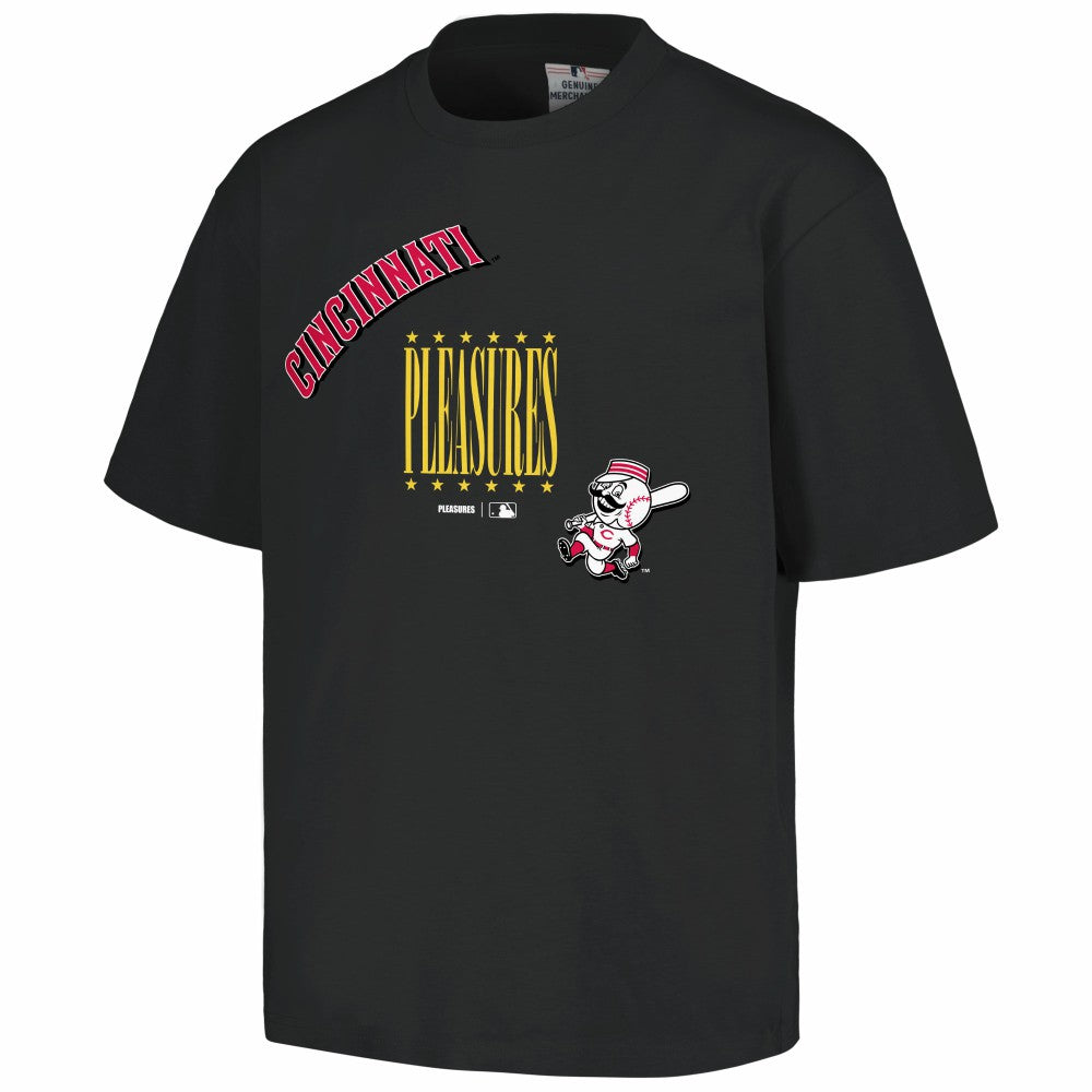Black Cincinnati Reds PLEASURES Repurpose T-Shirt