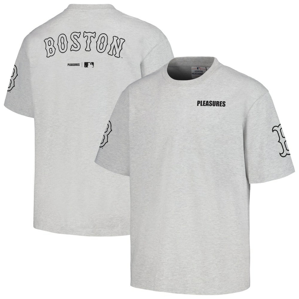 Gray Boston Red Sox PLEASURES Team T-Shirt
