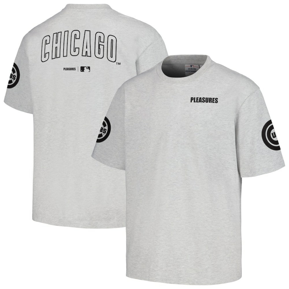 Gray Chicago Cubs PLEASURES Team T-Shirt