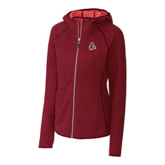 Cardinal Baltimore Orioles Cutter & Buck Women's Americana Logo Mainsail Sweater-Knit Full-Zip Hoodie