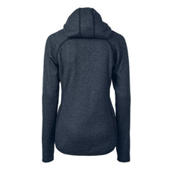 Heather Navy San Diego Padres Cutter & Buck Women's Americana Logo Mainsail Sweater-Knit Full-Zip Hoodie