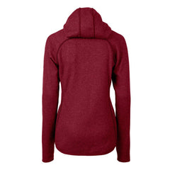 Cardinal Philadelphia Phillies Cutter & Buck Women's Americana Logo Mainsail Sweater-Knit Full-Zip Hoodie