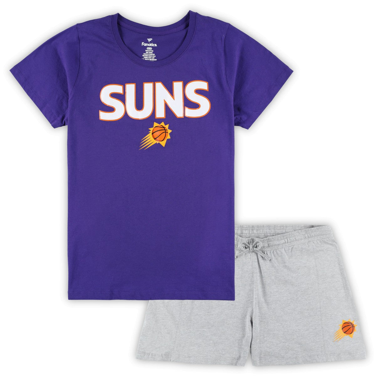 Fanatics Phoenix Suns Women's Plus Size T-Shirt & Shorts Combo Set