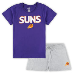 Fanatics Phoenix Suns Women's Plus Size T-Shirt & Shorts Combo Set