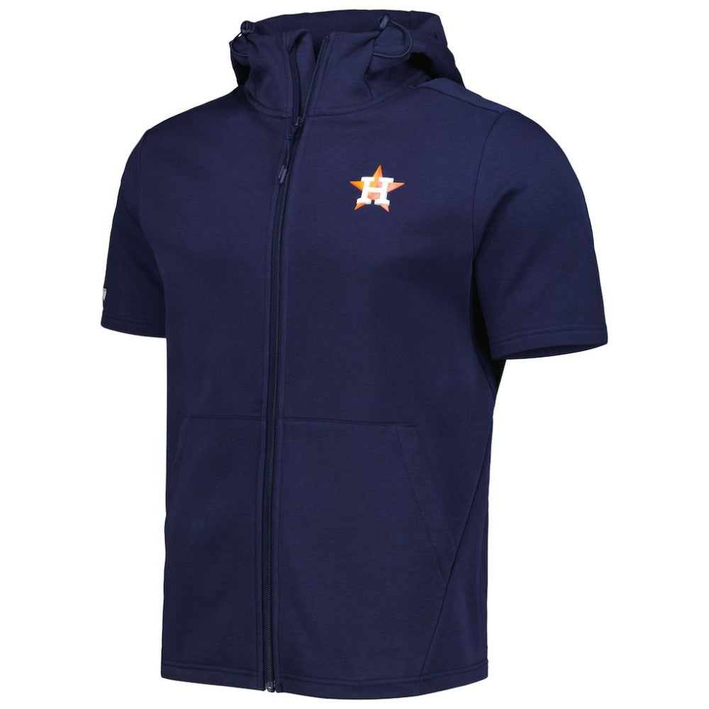 Navy Houston Astros Levelwear Recruit Full-Zip Short Sleeve Hoodie