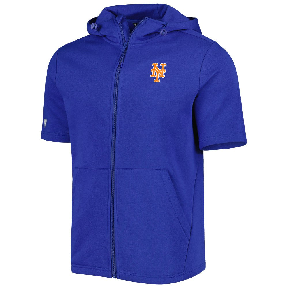 Royal New York Mets Levelwear Recruit Full-Zip Short Sleeve Hoodie