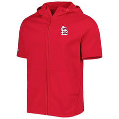 Red St. Louis Cardinals Levelwear Recruit Full-Zip Short Sleeve Hoodie
