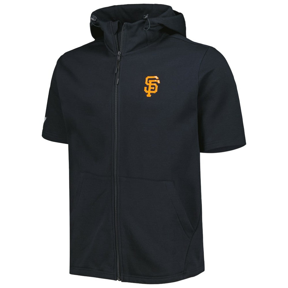 Black San Francisco Giants Levelwear Recruit Full-Zip Short Sleeve Hoodie