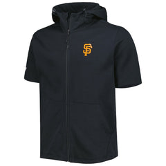Black San Francisco Giants Levelwear Recruit Full-Zip Short Sleeve Hoodie