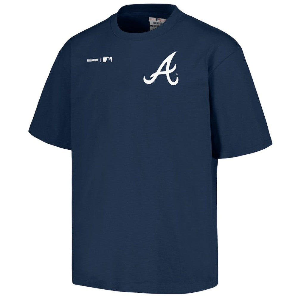 Navy Atlanta Braves PLEASURES Precision T-Shirt