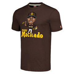 Brown Manny Machado San Diego Padres Homage Caricature Tri-Blend T-Shirt