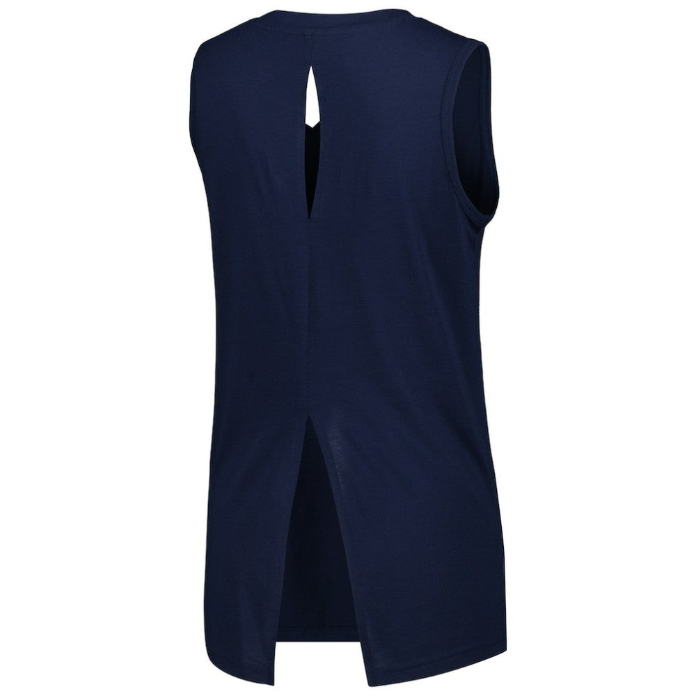 Navy Atlanta Braves Levelwear Women's Paisley Chase V-Neck Tank Top