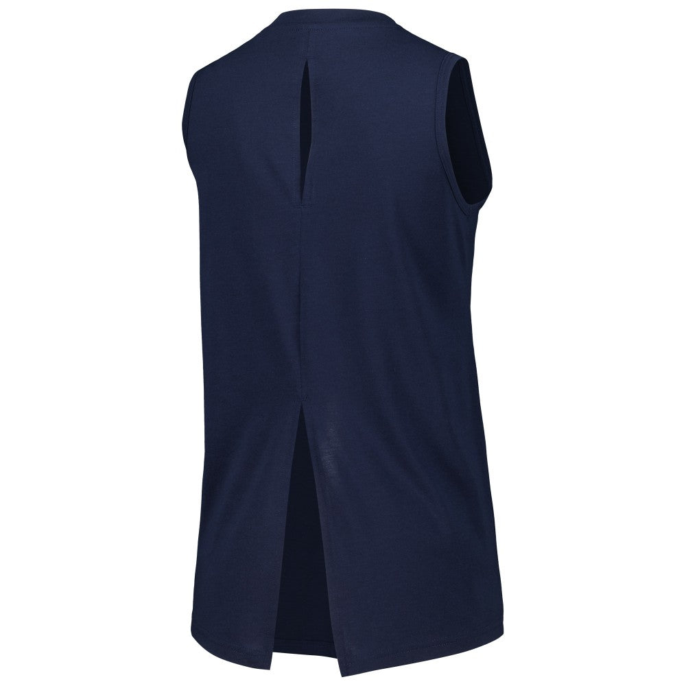 Navy Milwaukee Brewers Levelwear Women's Paisley Chase V-Neck Tank Top