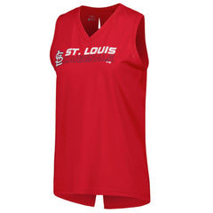 Red St. Louis Cardinals Levelwear Women's Paisley Chase V-Neck Tank Top