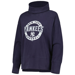 Navy New York Yankees Levelwear Women's Sunset Farm Team Pullover Sweatshirt