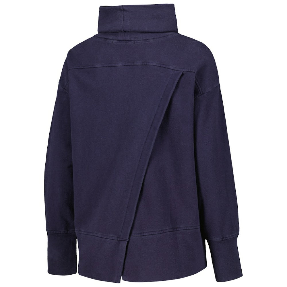 Navy New York Yankees Levelwear Women's Sunset Farm Team Pullover Sweatshirt