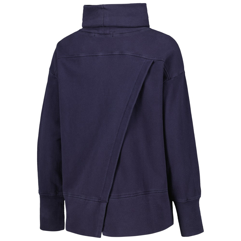 Navy Milwaukee Brewers Levelwear Women's Sunset Farm Team Pullover Sweatshirt