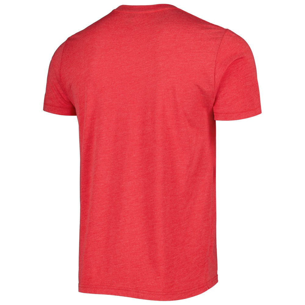 Red Albert Pujols St. Louis Cardinals Homage Illustration Tri-Blend T-Shirt