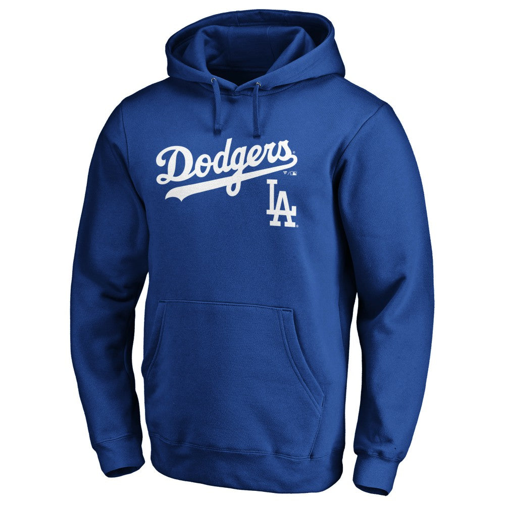 Royal Los Angeles Dodgers Team Lock Up Logo Pullover Hoodie