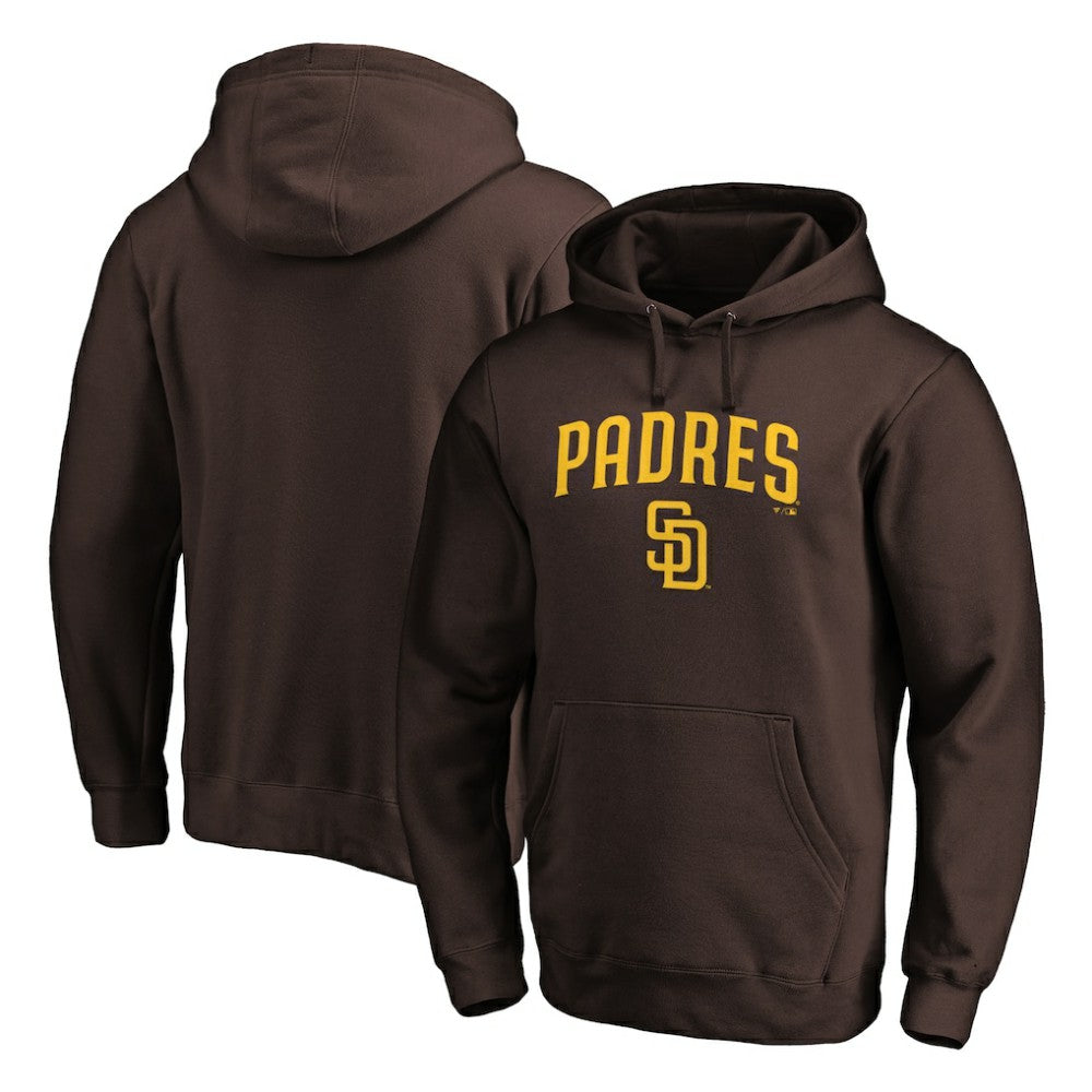 Brown San Diego Padres Team Lock Up Logo Pullover Hoodie