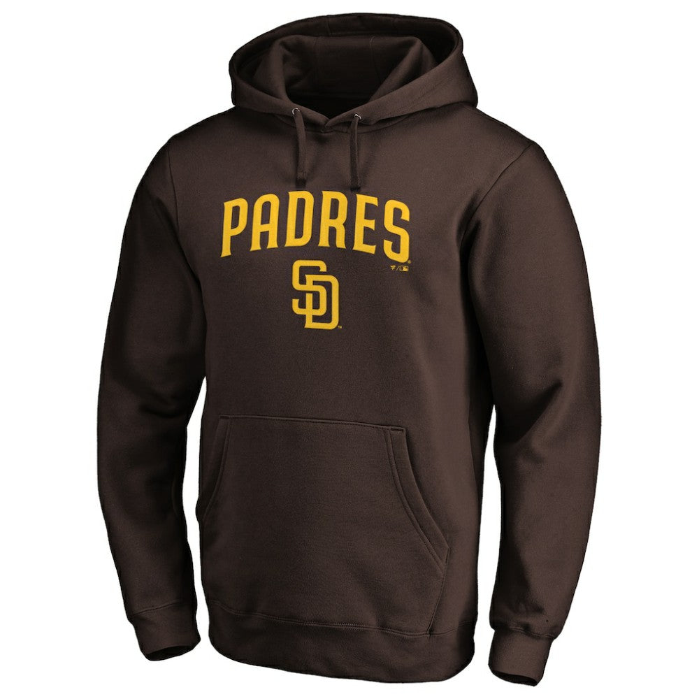 Brown San Diego Padres Team Lock Up Logo Pullover Hoodie