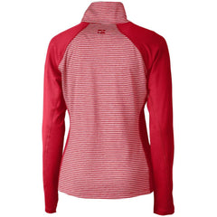 Red Minnesota Twins Cutter & Buck Women's DryTec Forge Tonal Stripe Stretch Half-Zip Top