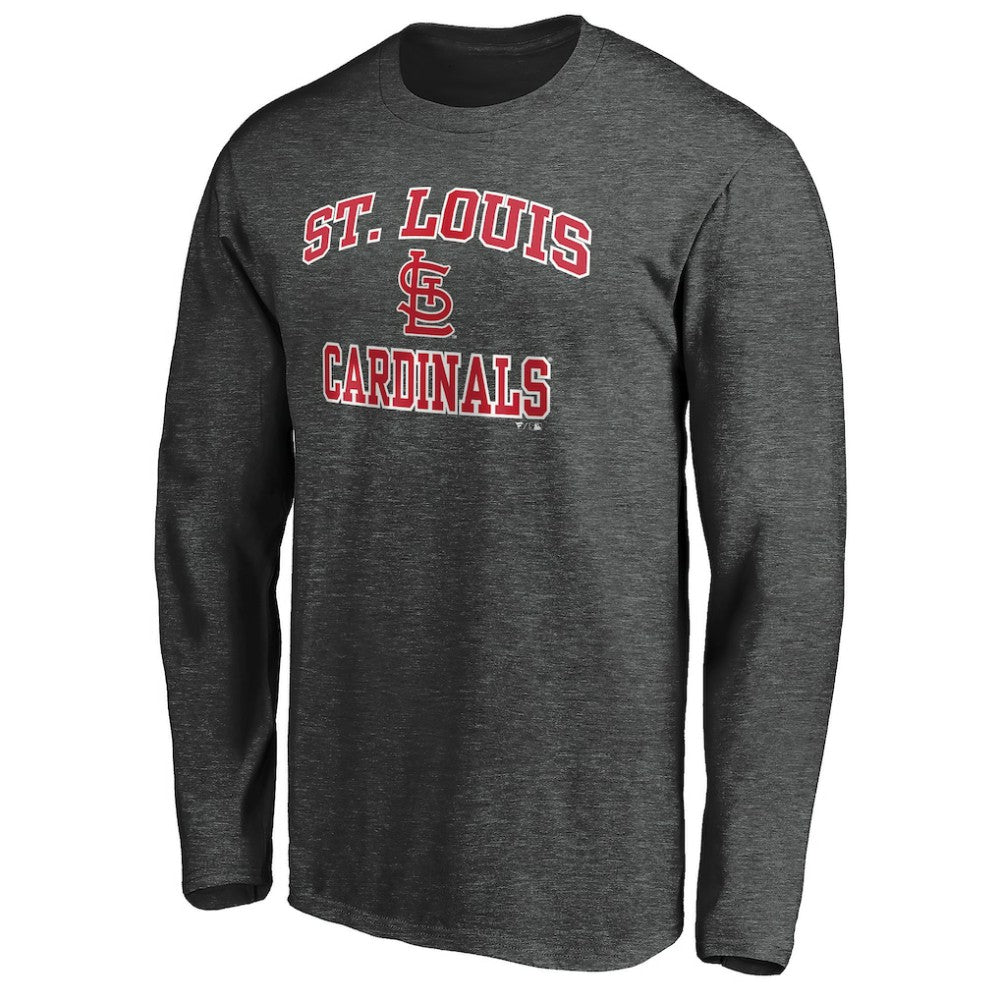 Charcoal St. Louis Cardinals Heart & Soul Team Long Sleeve T-Shirt