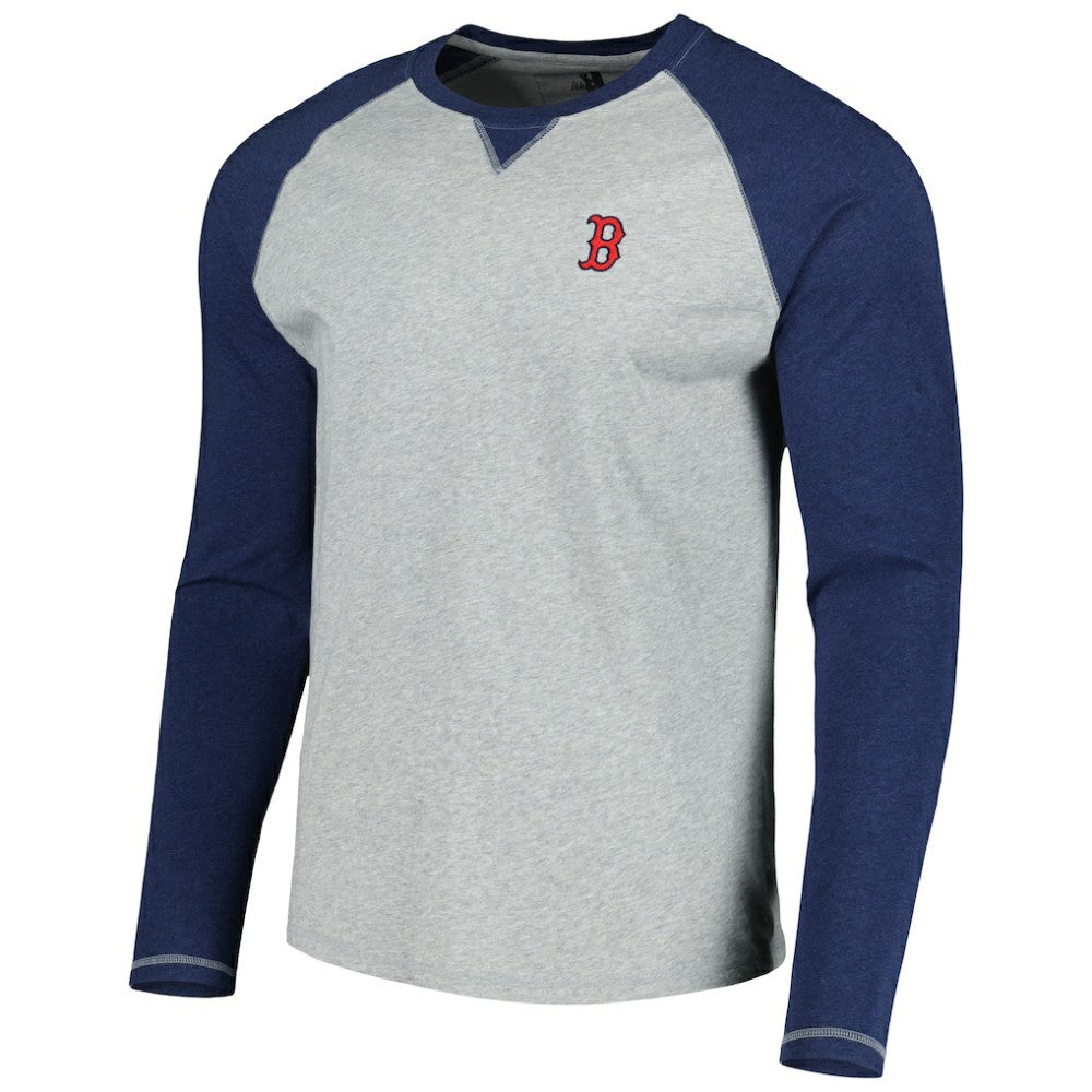 Navy/Heather Gray Boston Red Sox johnnie-O Alsen Raglan Long Sleeve T-Shirt