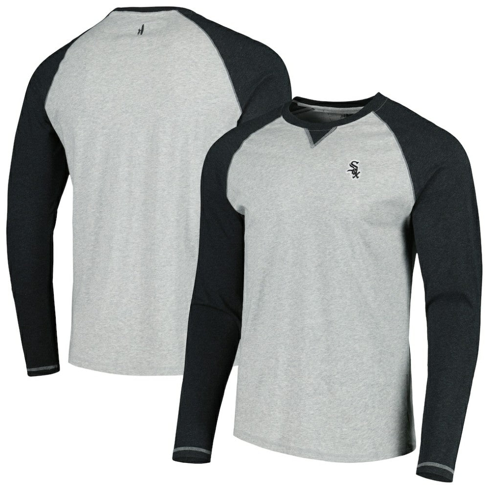 Charcoal/Heather Gray Chicago White Sox johnnie-O Alsen Raglan Long Sleeve T-Shirt