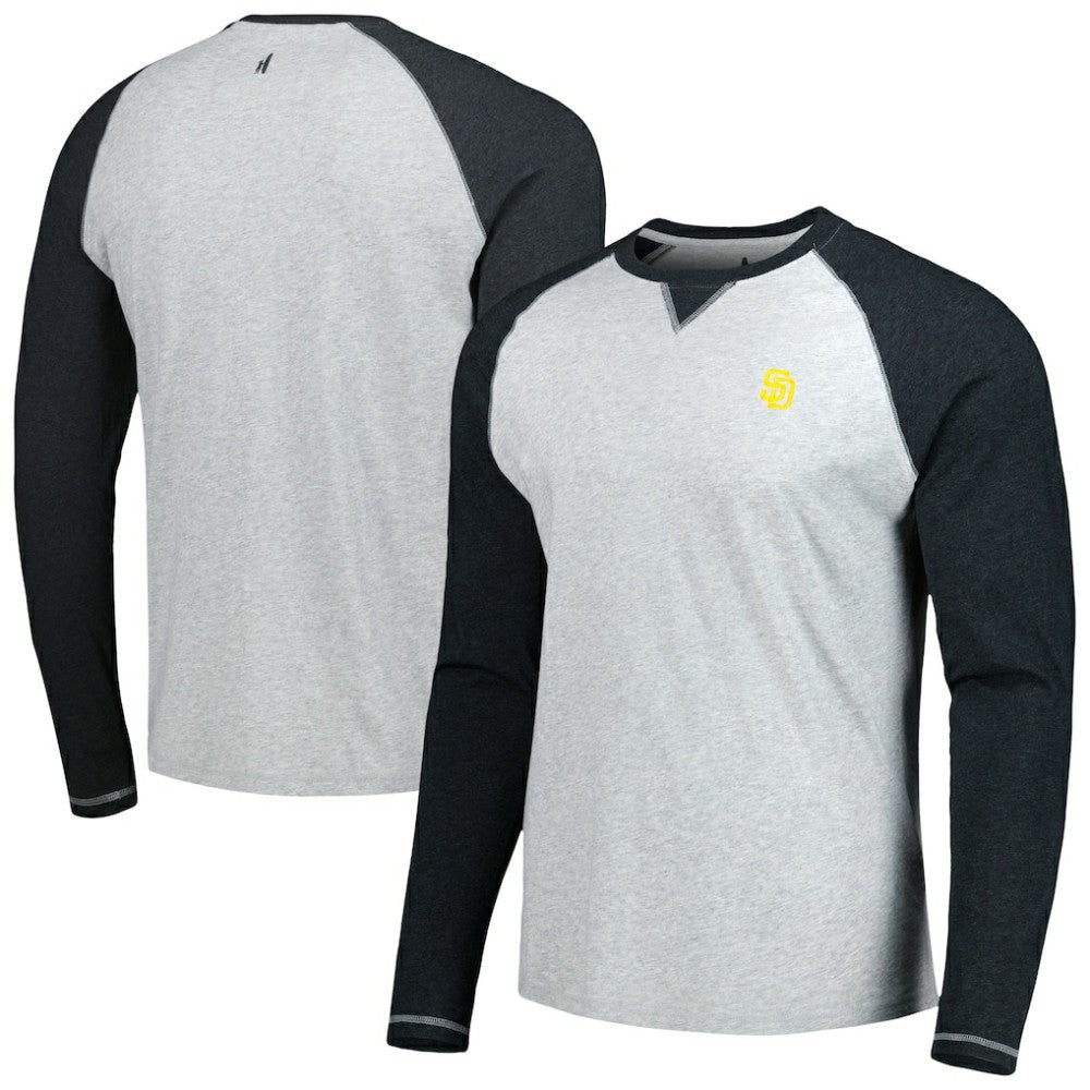 Charcoal/Heather Gray San Diego Padres johnnie-O Alsen Raglan Long Sleeve T-Shirt