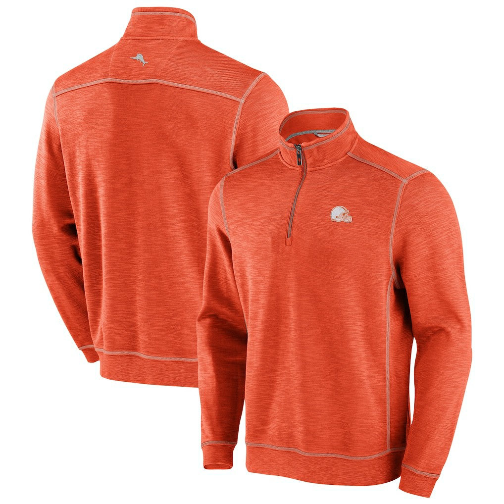 Tobago Bay Tri-Blend Half-Zip Sweatshirt - Cleveland Browns Sweatshirts