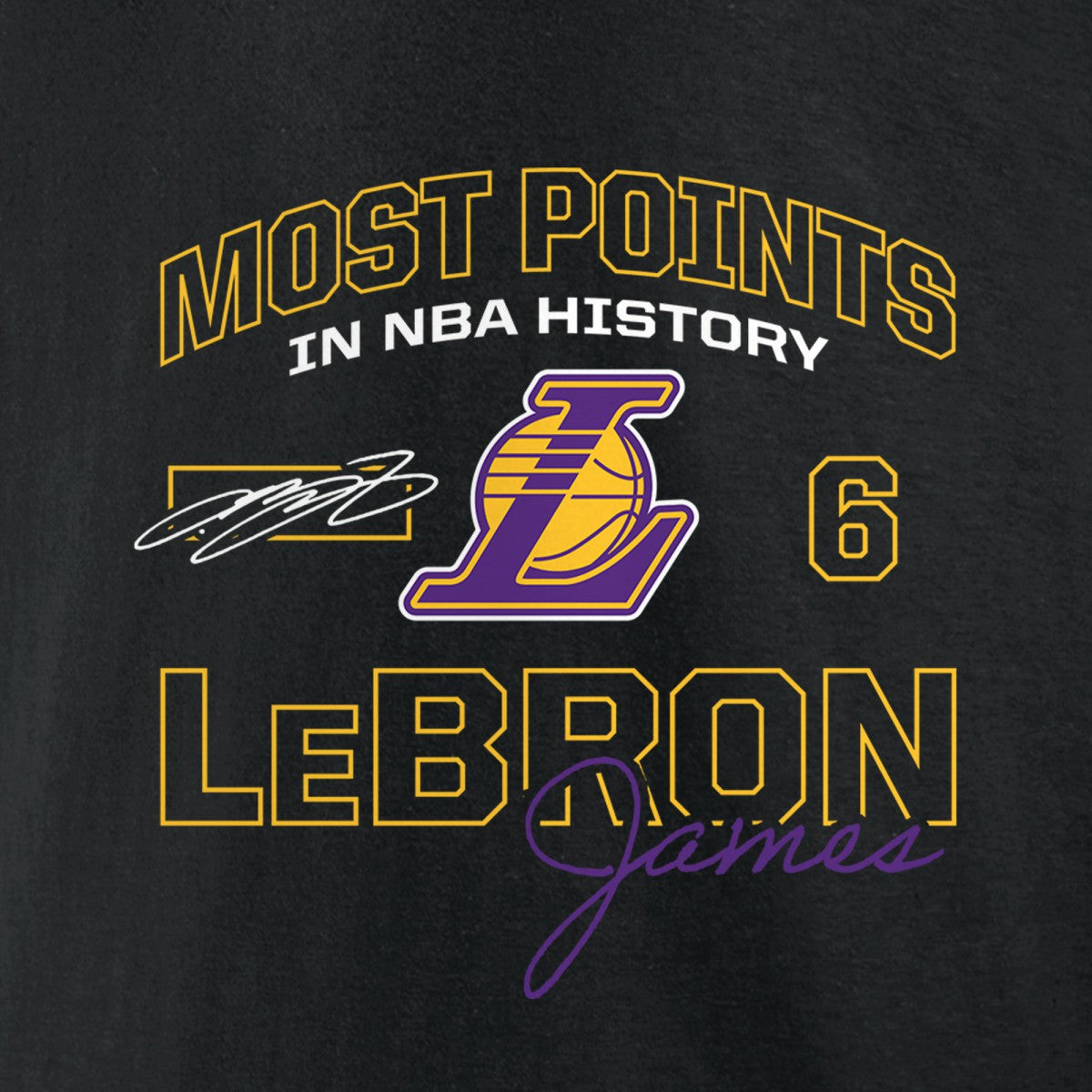 LeBron James Los Angeles Lakers Most Points in NBA History Pullover Hoodie