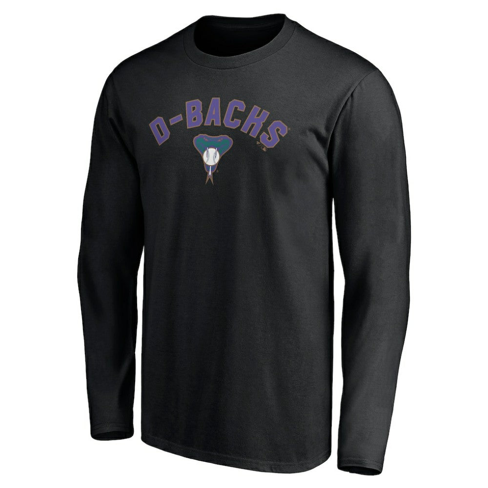 Black Arizona Diamondbacks Personalized Cooperstown Collection Winning Streak Long Sleeve T-Shirt