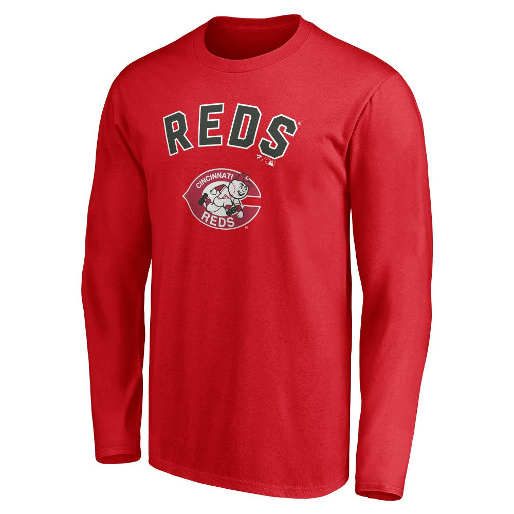 Red Cincinnati Reds Personalized Cooperstown Collection Winning Streak Long Sleeve T-Shirt