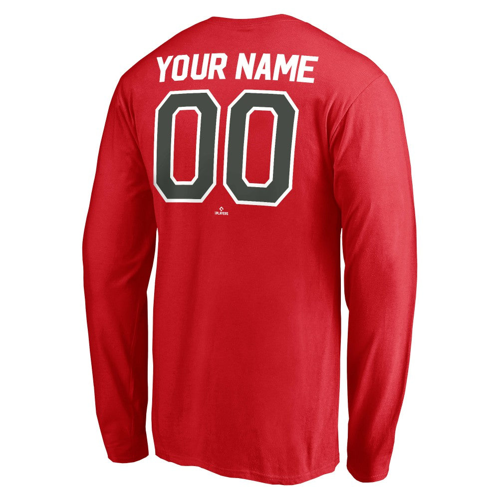 Red Cincinnati Reds Personalized Cooperstown Collection Winning Streak Long Sleeve T-Shirt