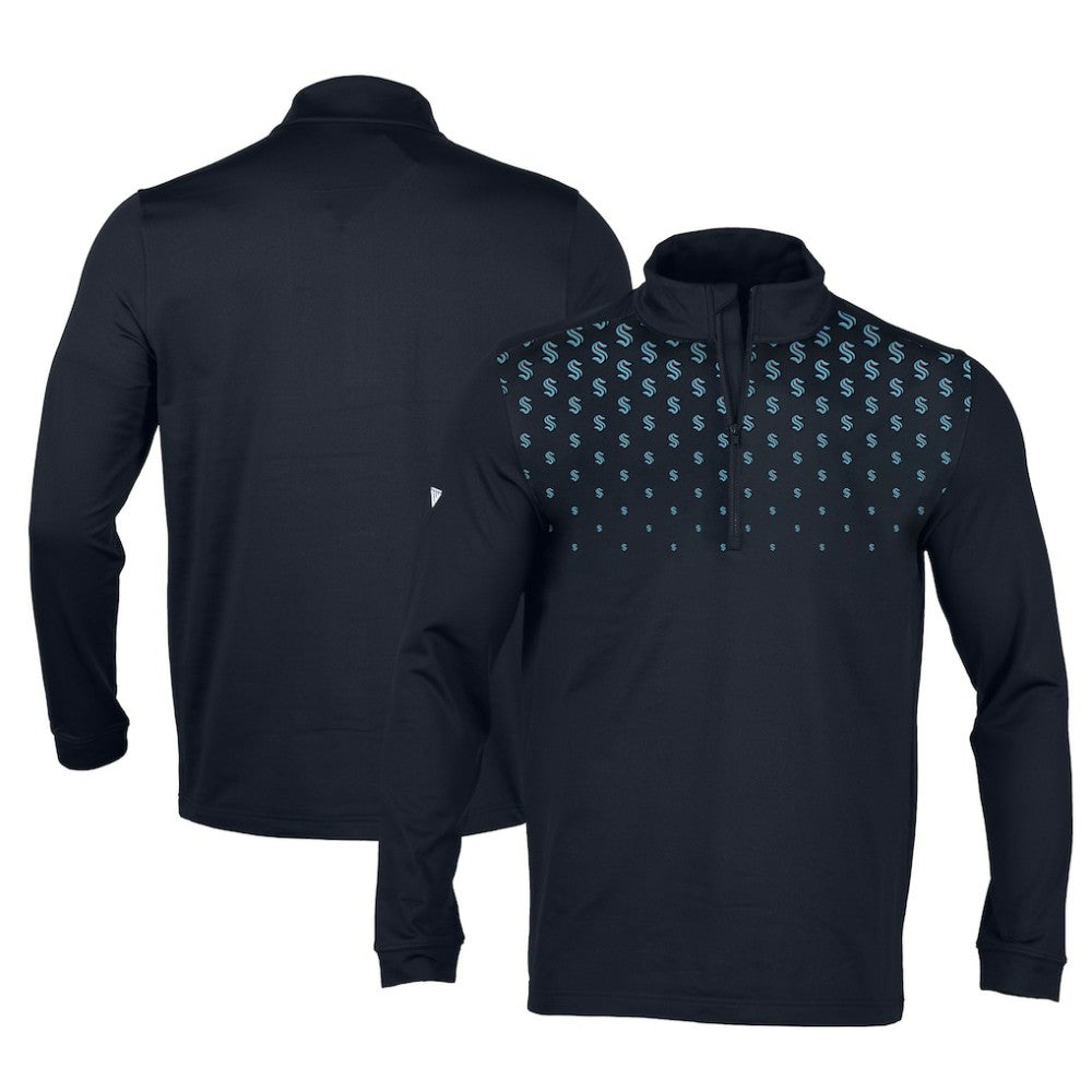 NHL Seattle Kraken Levelwear NHL x PGA Scout Midlayer Quarter-Zip Pullover Top