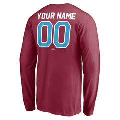 Burgundy Philadelphia Phillies Personalized Cooperstown Collection Alternate Winning Streak Long Sleeve T-Shirt