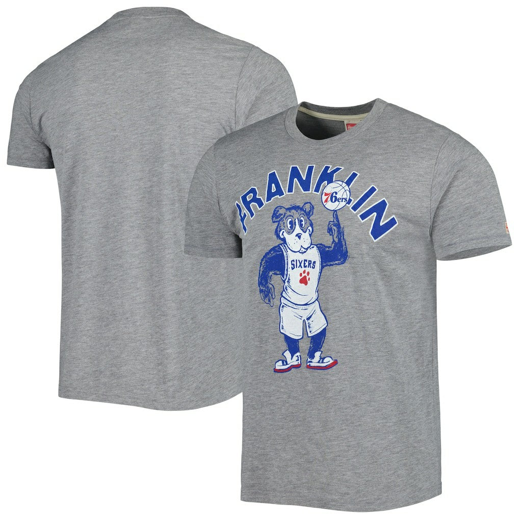 Philadelphia 76ers Homage Unisex Team Mascot Tri-Blend T-Shirt