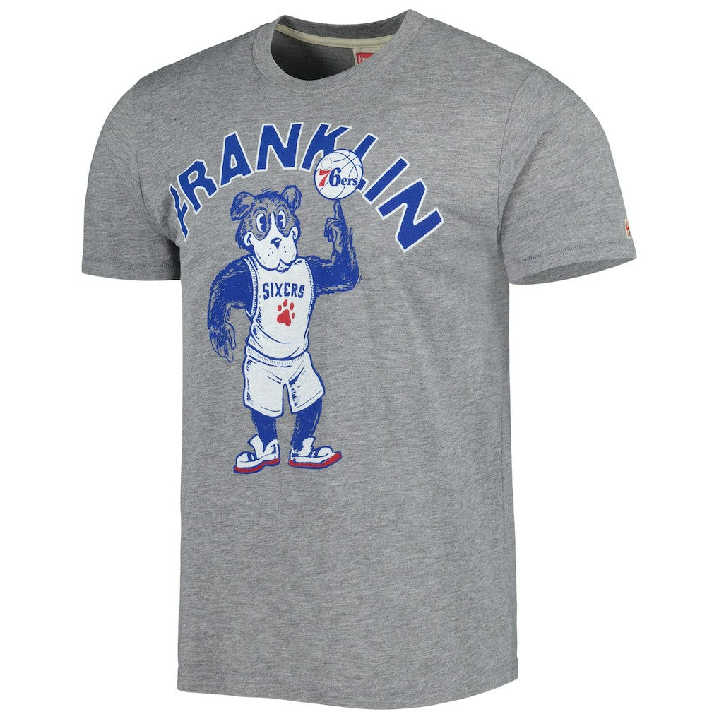 Philadelphia 76ers Homage Unisex Team Mascot Tri-Blend T-Shirt