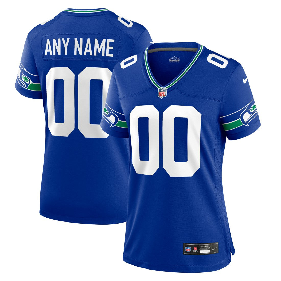 Women's Throwback Custom Jersey - Seattle Seahawks Jerseys