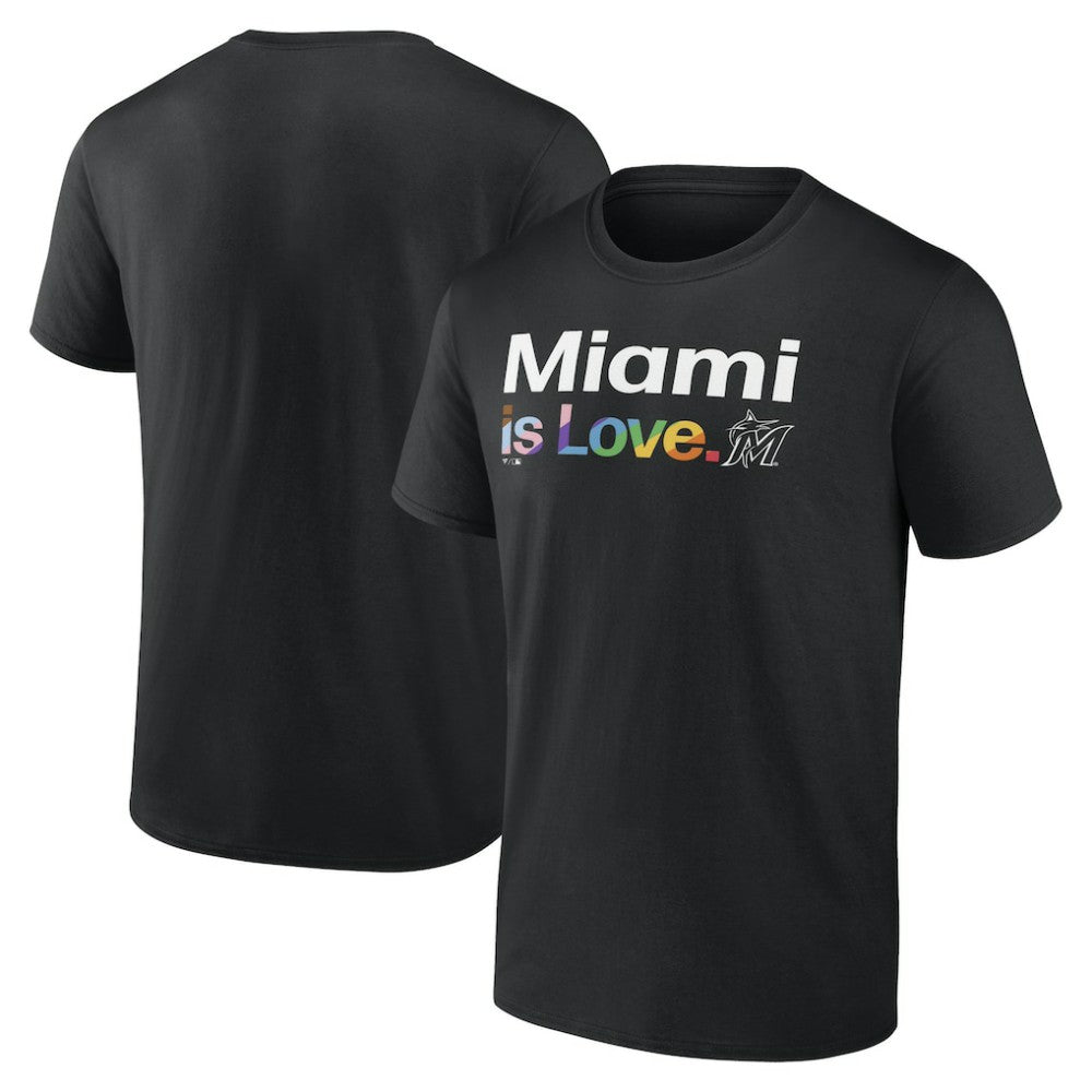 Black Miami Marlins City Pride T-Shirt