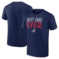 Navy Atlanta Braves Best Dad Ever T-Shirt