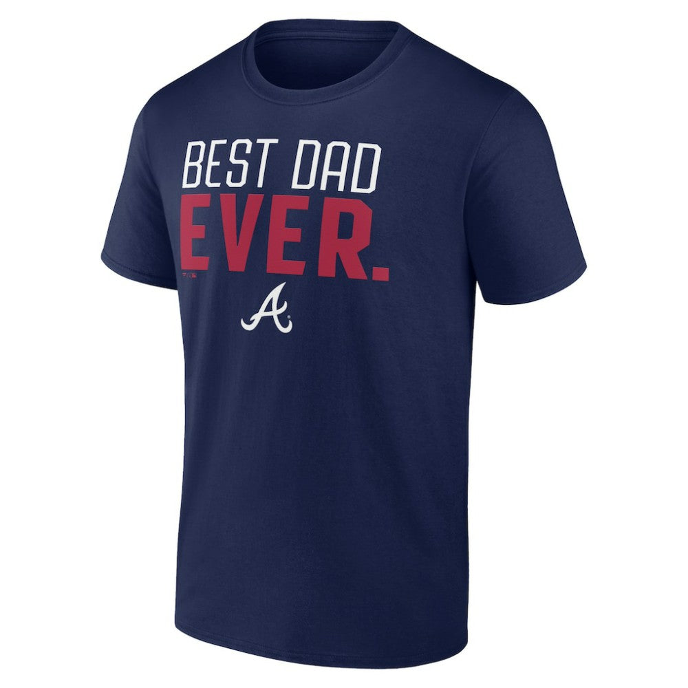 Navy Atlanta Braves Best Dad Ever T-Shirt