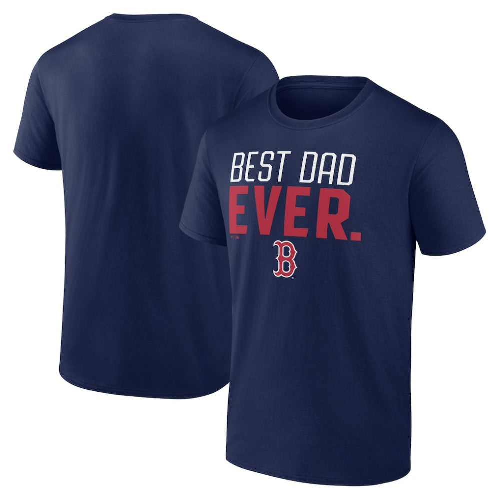Navy Boston Red Sox Best Dad Ever T-Shirt