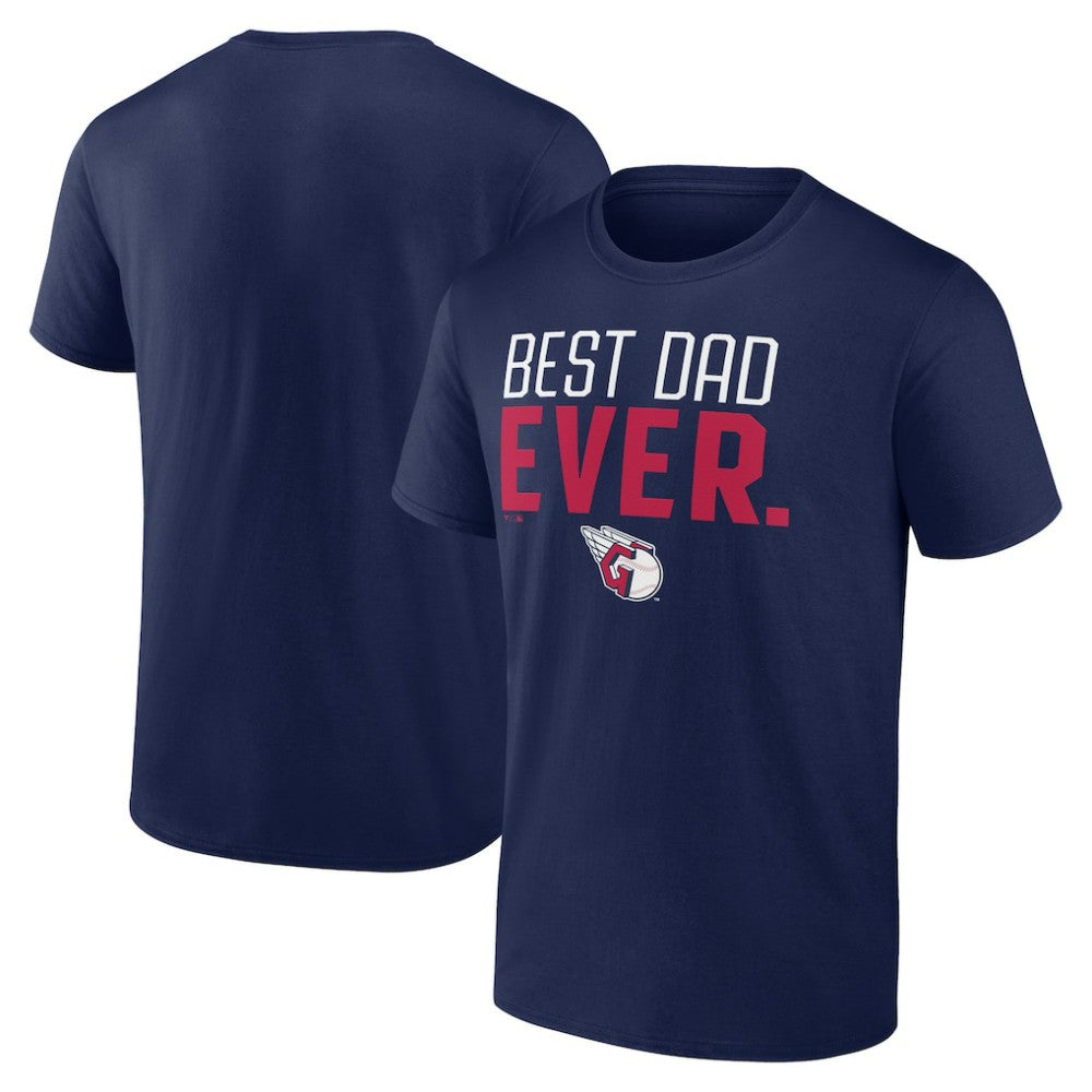 Navy Cleveland Guardians Best Dad Ever T-Shirt