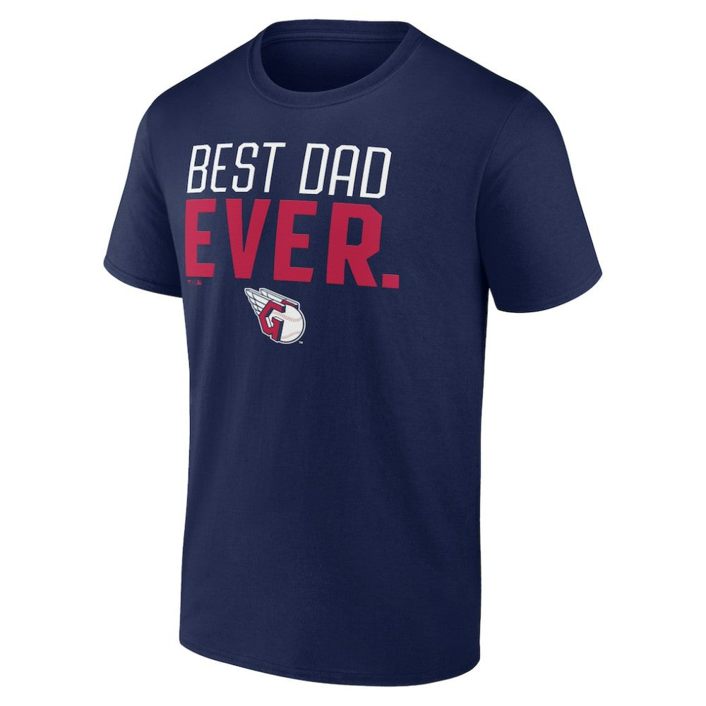 Navy Cleveland Guardians Best Dad Ever T-Shirt