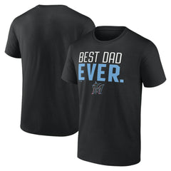 Black Miami Marlins Best Dad Ever T-Shirt